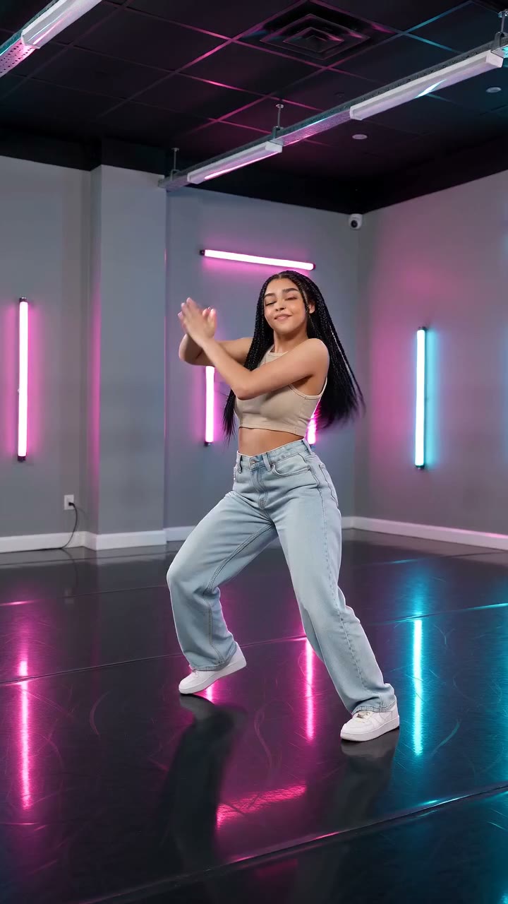 Como criar um vídeo de dança neon com IA usando uma foto