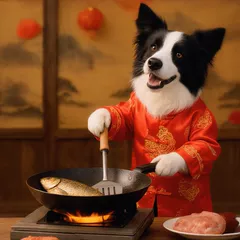 Pet preparando peixe