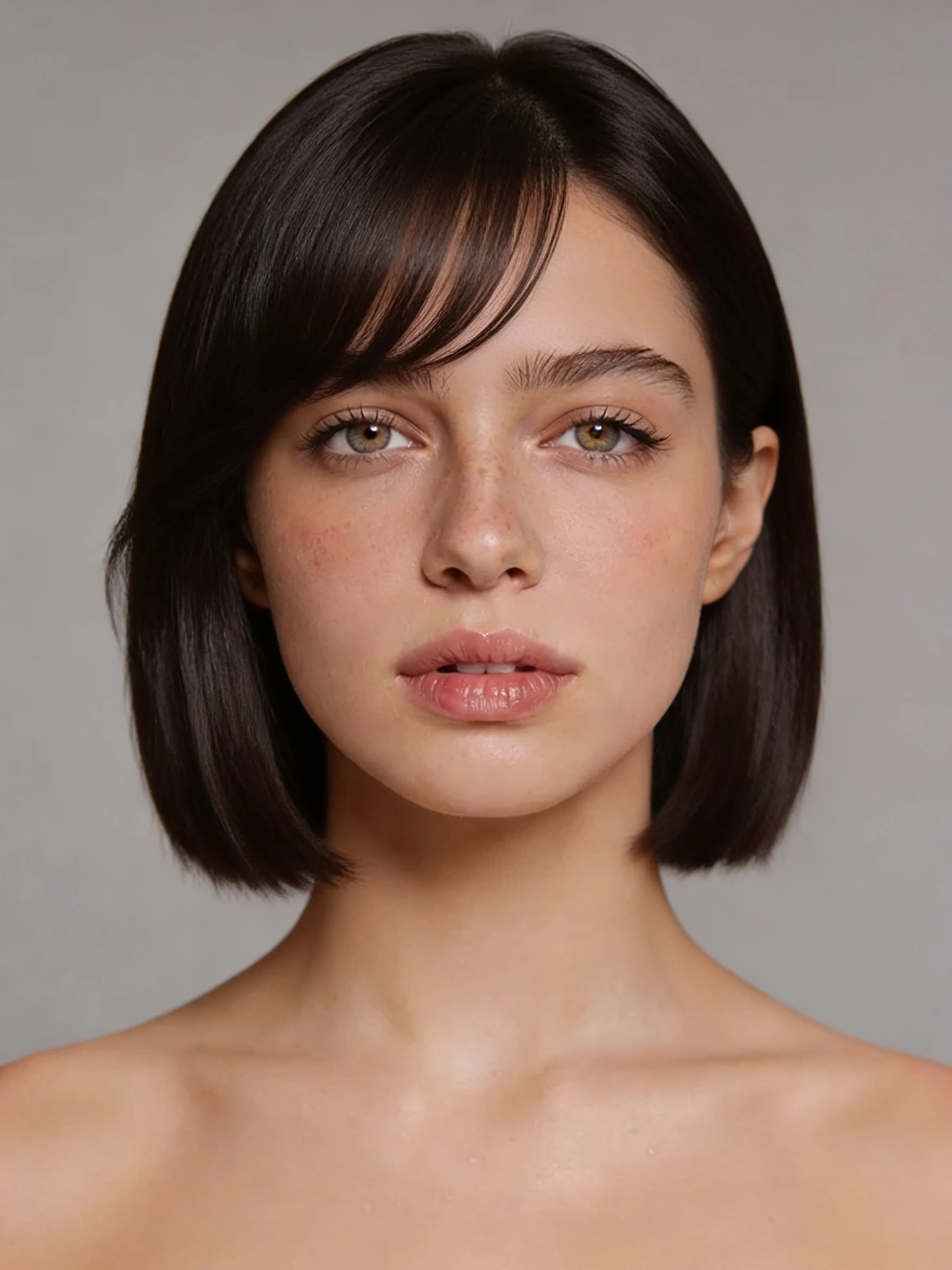 Teste corte, franja e cor de cabelo pela foto